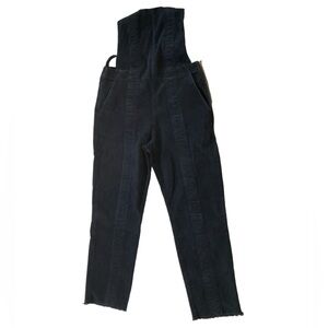 AG Adriano Goldschmied Women's Gwendolyn Straight Leg Overall, Sulfur Black, S